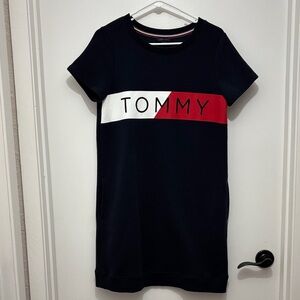 Tommy Hilfiger Navy Dress with Red and White Panel